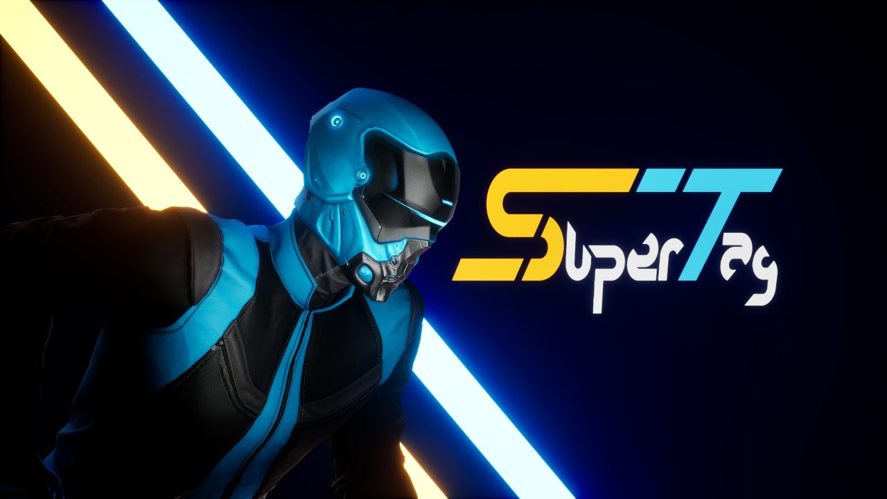 A SuperTag competitor sprinting through a drafted Draft Time Attack course.